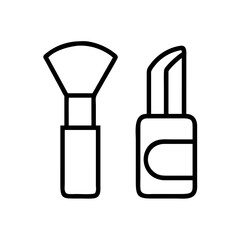 makeup icon, makeup line art - simple line art of makeup, perfect for makeup logos and icons and themed design 