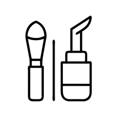 makeup icon, makeup line art - simple line art of makeup, perfect for makeup logos and icons and themed design 