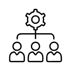 management icon, management line art - simple line art of management, perfect for management logos and icons and themed design 