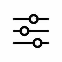 Adjustment sliders icon vector sign
