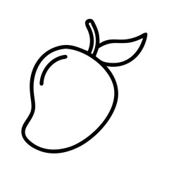 mango icon, mango line art - simple line art of mango, perfect for mango logos and icons and themed design 