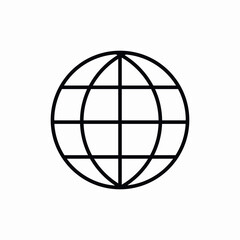 Globe internet icon vector sign