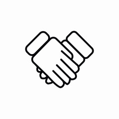 Handshake deal icon vector sign