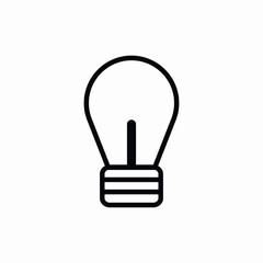 Light bulb idea icon vector sign