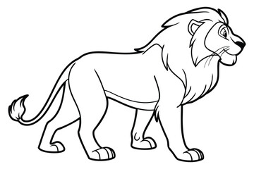 lion outline drawing