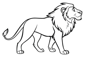 lion outline drawing