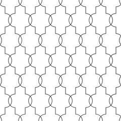 Vector seamless pattern. Modern geometric background with thin threads.