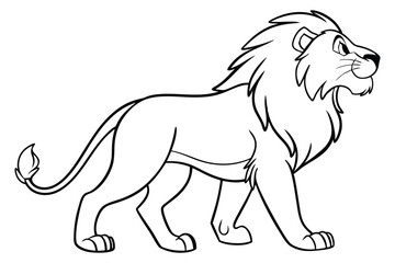 lion outline drawing