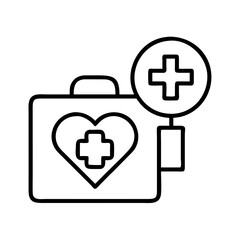 Fototapeta premium medical icon, medical line art - simple line art of medical, perfect for medical logos and icons and themed design 