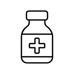 Fototapeta premium medicine icon, medicine line art - simple line art of medicine, perfect for medicine logos and icons and themed design 