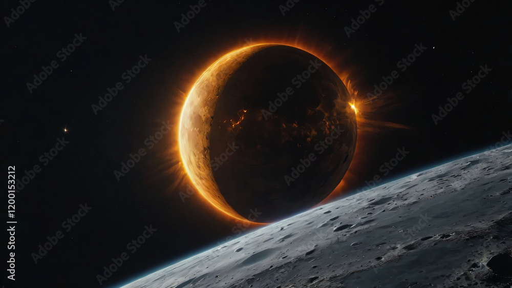 Canvas Prints science concept background with planet on space