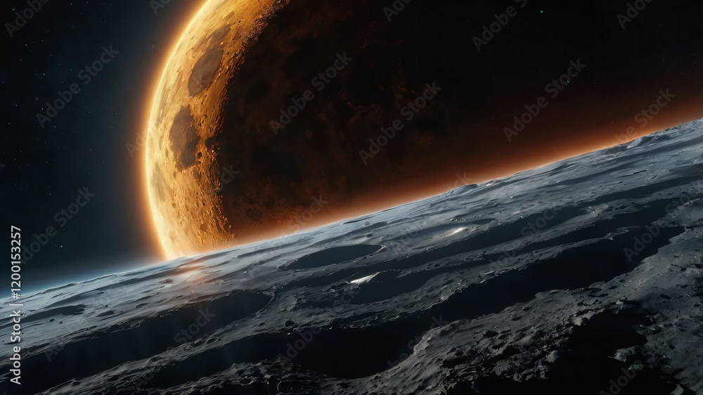 Canvas Prints science concept background with planet on space