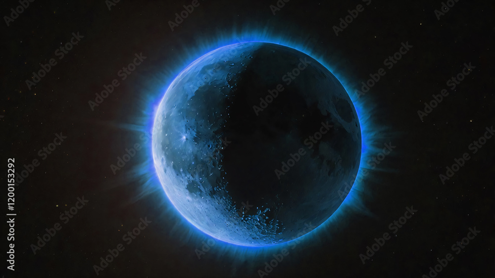 Canvas Prints science concept background with planet on space