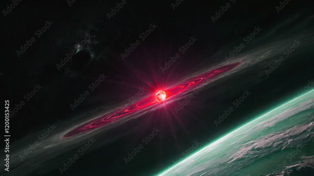 Canvas Prints science concept background with planet on space