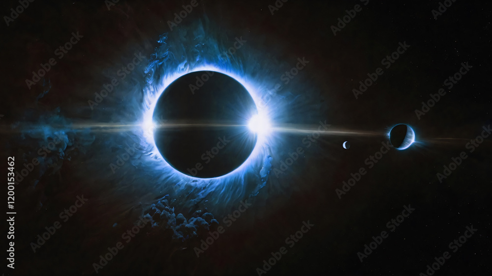 Canvas Prints science concept background with planet on space