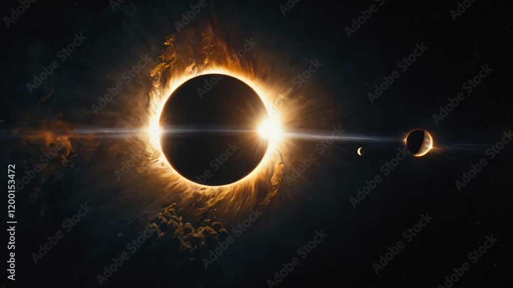 Canvas Prints science concept background with planet on space