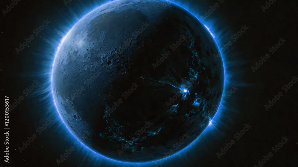 Canvas Prints science concept background with planet on space