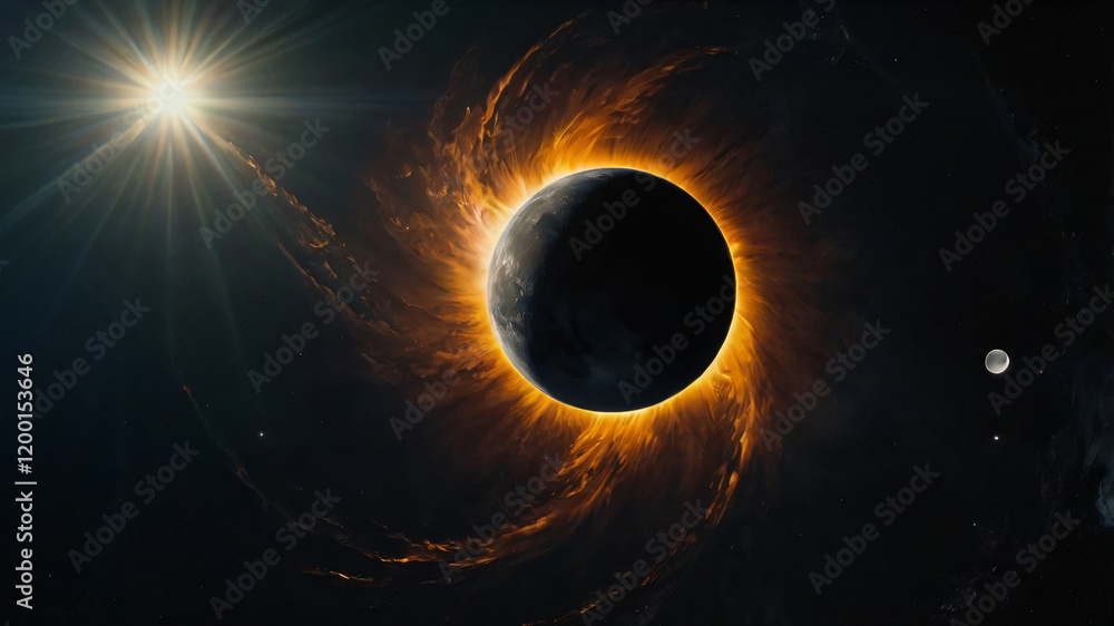 Canvas Prints science concept background with planet on space