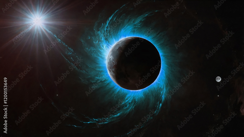 Canvas Prints science concept background with planet on space