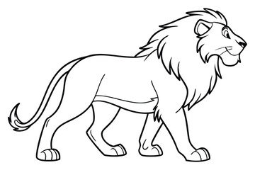 lion outline drawing
