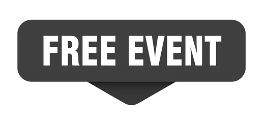 free event sticker. free event sign on transparent background