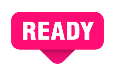 ready sticker. ready sign on transparent background