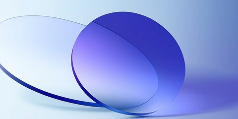 Abstract blue overlapping circular shapes
