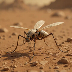 robotic mosquito on Mars Surface 