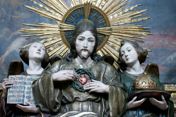 Fototapeta premium Carmelite Church of St. Joseph. The Sacred Heart of Jesus. Regensburg. Germany.