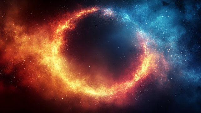 A solid color circle sits at the center of a soft gradient background, symbolizing focus and clarity amidst the surrounding blur, evoking a sense of calm, order, and stillness in a chaotic world.
