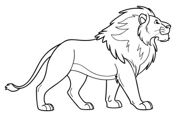 lion outline drawing