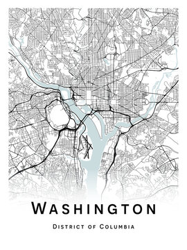City map of the Washington DC - concept art.