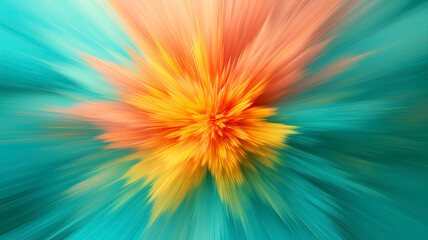 Holi festival. Vibrant abstract explosion of colors in dynamic radial motion