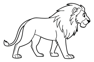 lion outline drawing