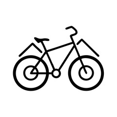 Fototapeta premium mountain bike icon, mountain bike line art - simple line art of mountain bike, perfect for mountain bike logos and icons and themed design 