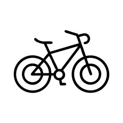 Fototapeta premium mountain bike icon, mountain bike line art - simple line art of mountain bike, perfect for mountain bike logos and icons and themed design 