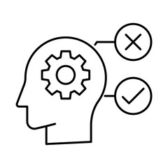 Decision-Making – Gears Representing Analytical Choices in AI