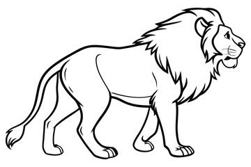 lion outline drawing