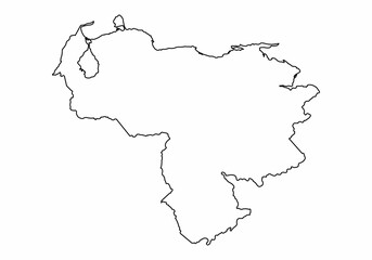Venezuela outline map
