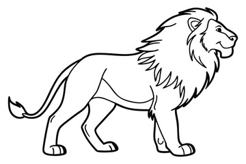 lion outline drawing