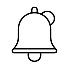 notification bell icon, notification bell line art - simple line art of notification bell, perfect for notification bell logos and icons and themed design 