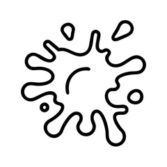 Obraz premium orange paint splash icon, orange paint splash line art - simple line art of orange paint splash, perfect for orange paint splash logos and icons and themed design 