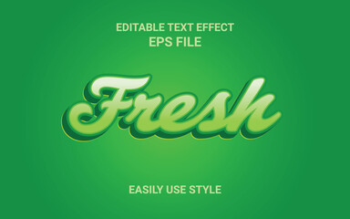 Green Fresh Vector Text Effect