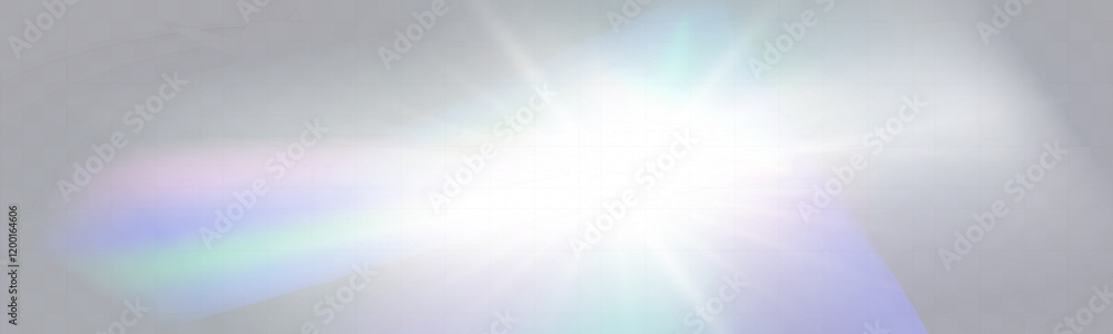 Wall mural bright glowing light burst with soft edges and subtle rays on a transparent background, suitable for