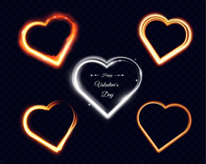 Light heart for holiday cards.Template for greeting banners.. Valentine's Day.Vector illustration.