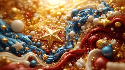 Close-Up of a Colorful, Delicious Cake


