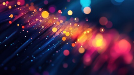 Fototapeta premium Vibrant bokeh lights, swirling colors.