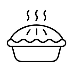 pie icon, pie line art - simple line art of pie, perfect for pie logos and icons and themed design 