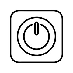 power button icon, power button line art - simple line art of power button, perfect for power button logos and icons and themed design 