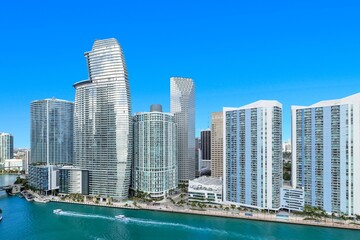 Naklejka premium Miami Brickell and Brickell Key photos